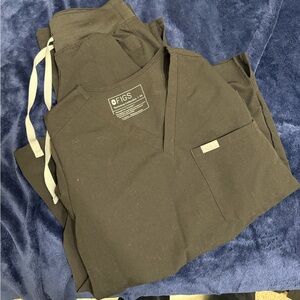 Black figs scrubs worn twice